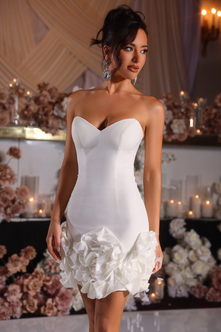 Portia & Scarlett PS25669E Floral Hem Strapless Prom Dress