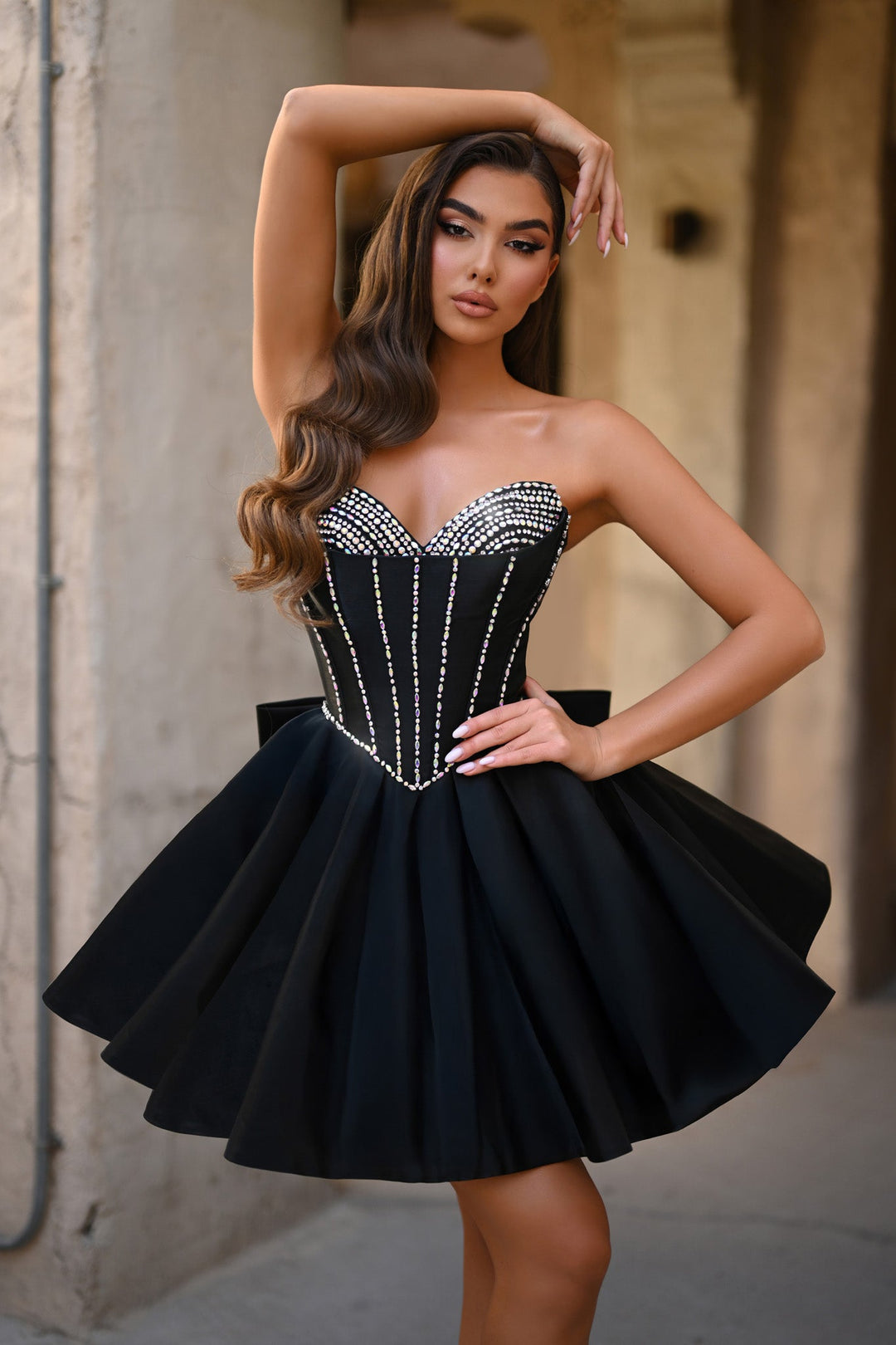 sweetheart flare dress Portia and Scarlett PS25706 Dress Pink / 8