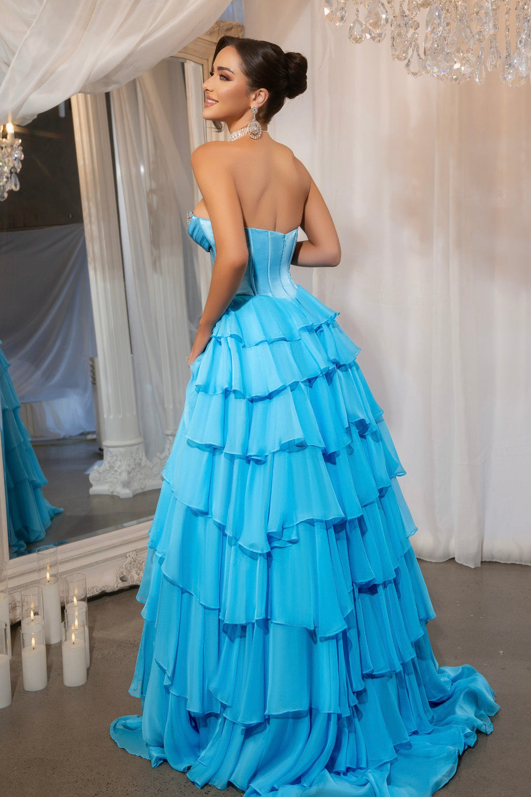 Portia & Scarlett PS25961 Evening Gown With Tiered A-Line Silhouette