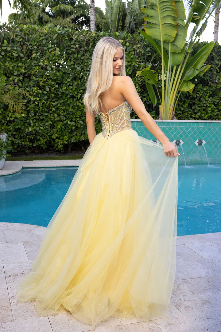 Portia & Scarlett XO047 Scoop Neckline Evening Gown