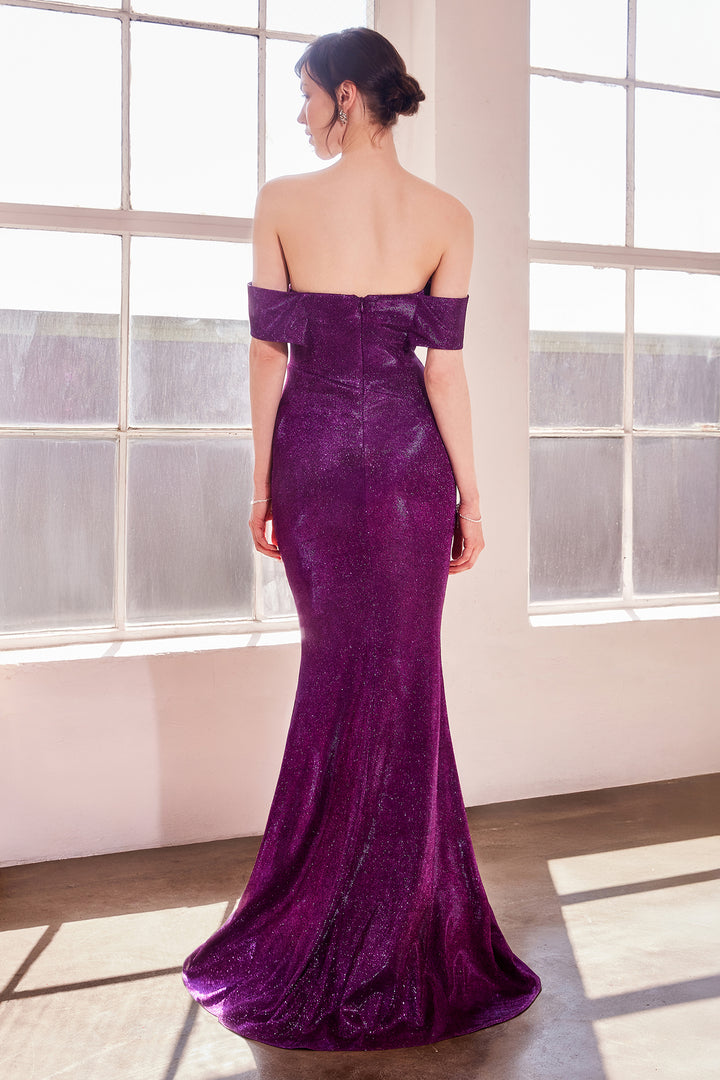 Amoris T603 Evening Gown with Off-the-Shoulder Silhouette
