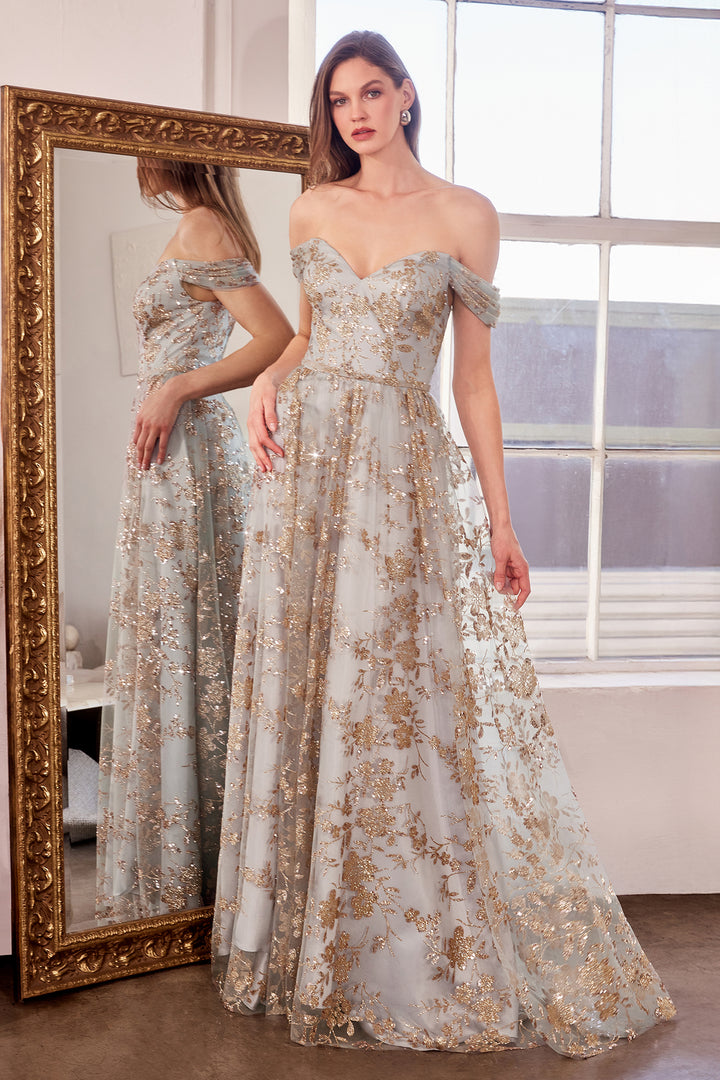 Amoris T607 Evening Gown Off-the-Shoulder Sweetheart Neckline