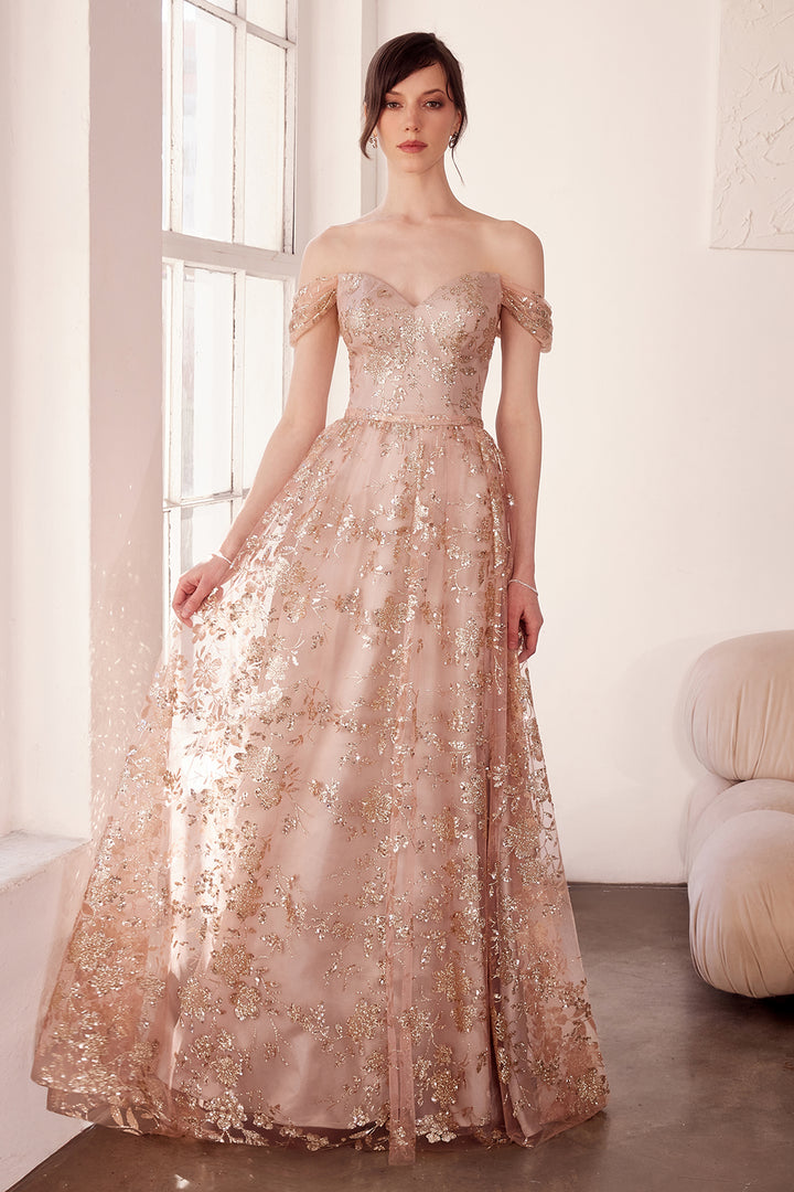 Amoris T607 Evening Gown Off-the-Shoulder Sweetheart Neckline