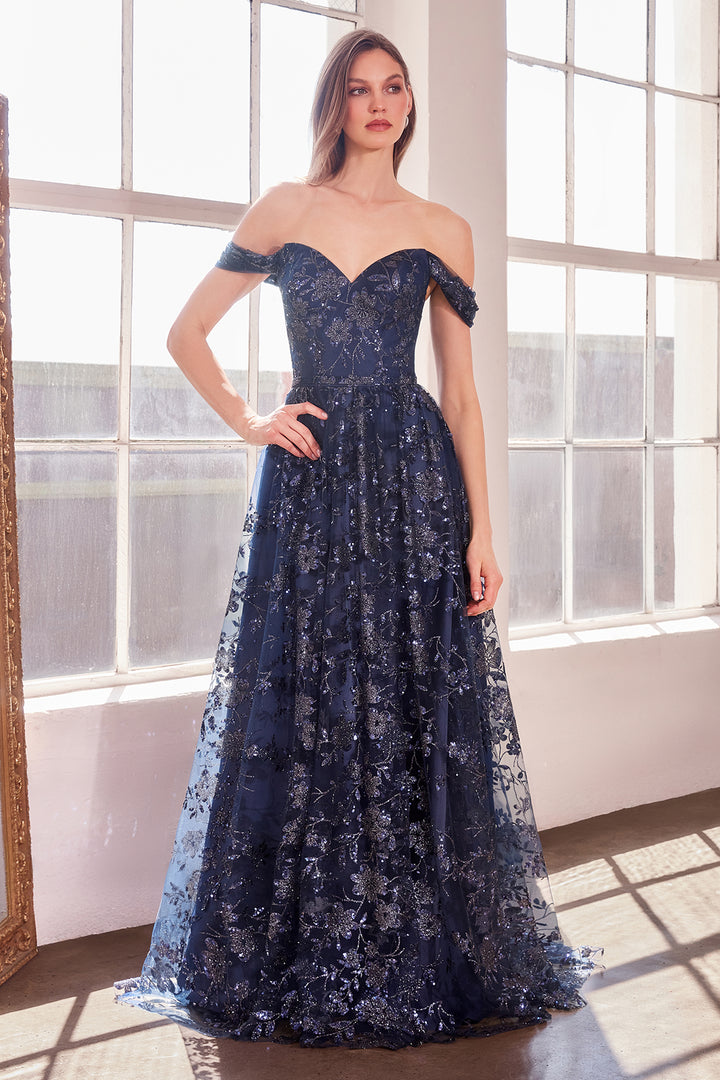 Amoris T607 Evening Gown Off-the-Shoulder Sweetheart Neckline