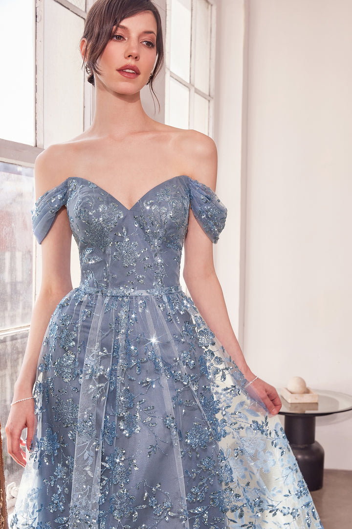 Amoris T607 Evening Gown Off-the-Shoulder Sweetheart Neckline