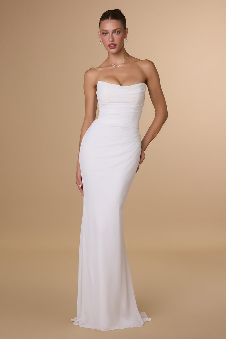 Amoris T702W Strapless Mermaid Wedding Gown