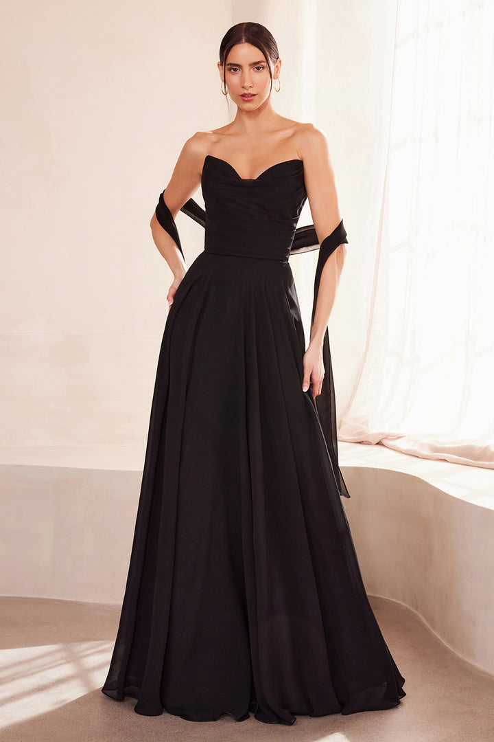 Amoris T703 Evening Gown with Strapless Sweetheart Neckline