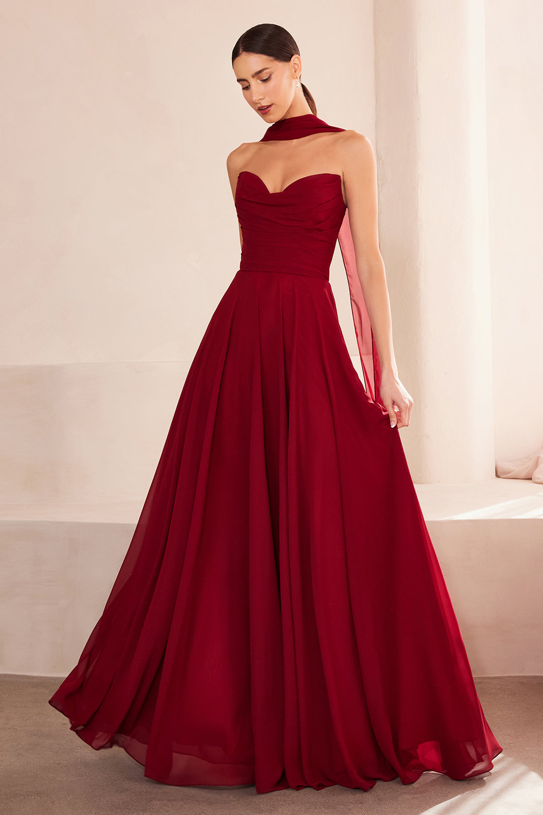 Amoris T703 Evening Gown with Strapless Sweetheart Neckline