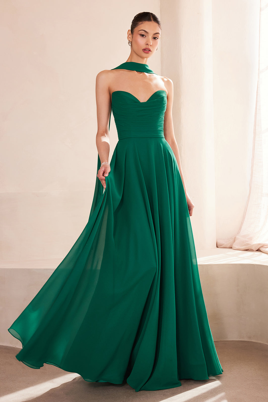 Amoris T703 Evening Gown with Strapless Sweetheart Neckline