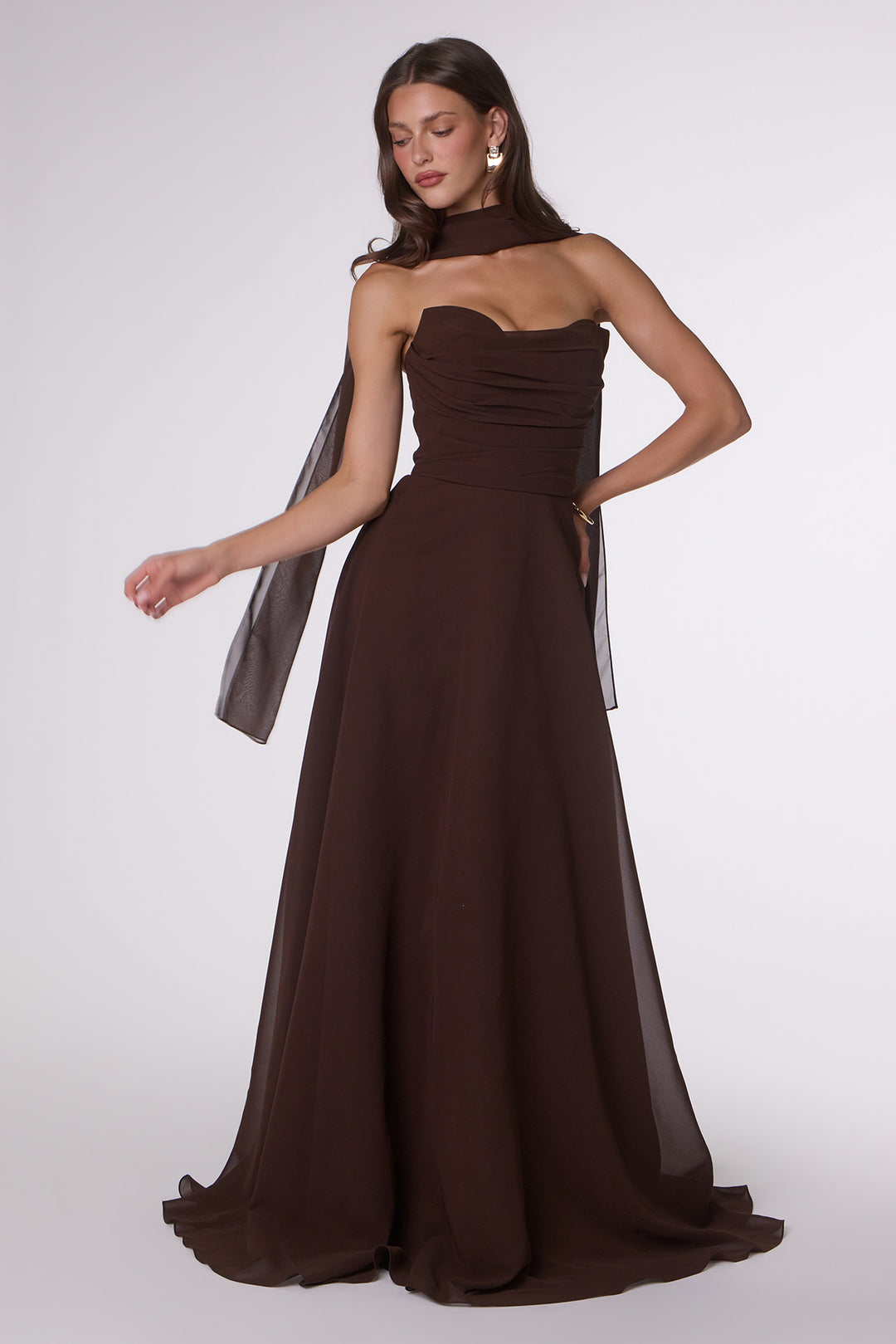 Amoris T703 Evening Gown with Strapless Sweetheart Neckline