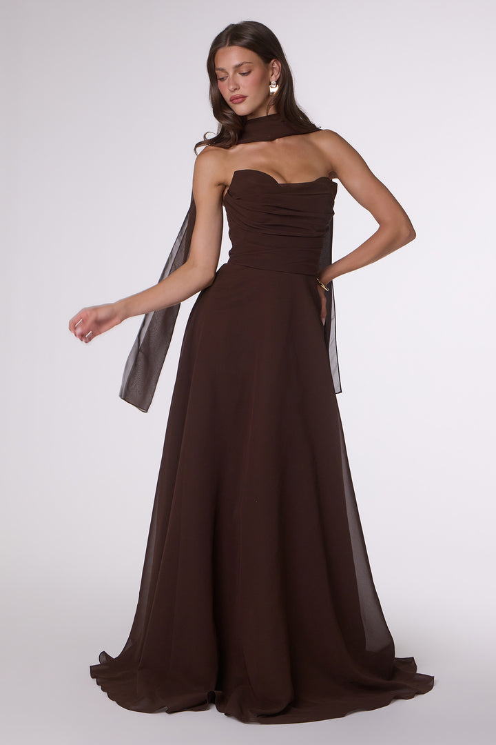 Amoris T703 Evening Gown with Strapless Sweetheart Neckline
