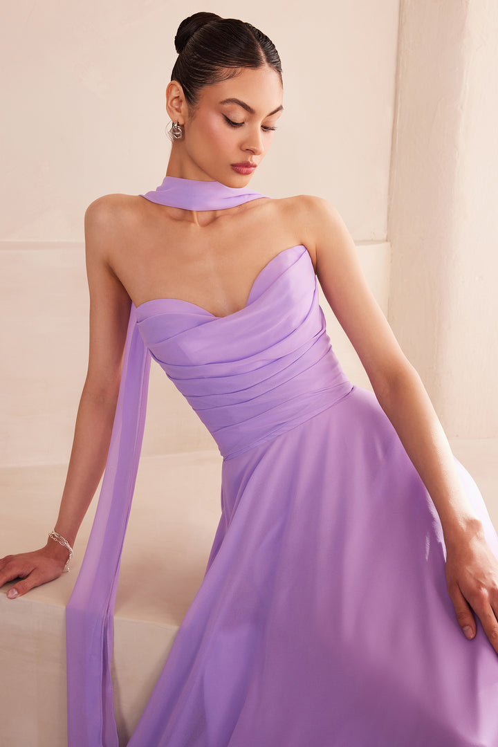 Amoris T703 Evening Gown with Strapless Sweetheart Neckline