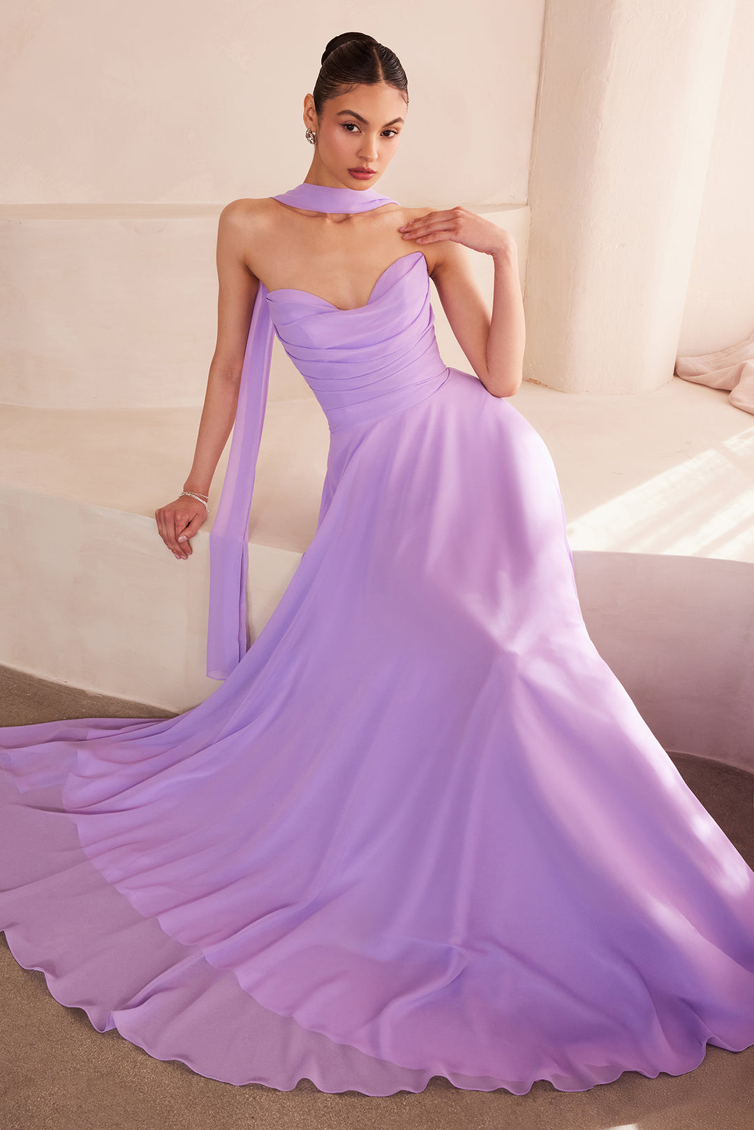 Amoris T703 Evening Gown with Strapless Sweetheart Neckline