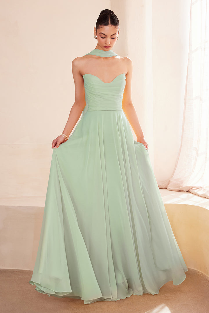 Amoris T703 Evening Gown with Strapless Sweetheart Neckline