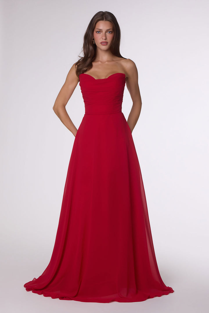 Amoris T703 Evening Gown with Strapless Sweetheart Neckline