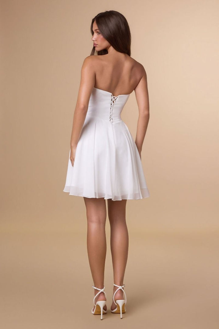 Amoris T709W Sweetheart Short Chiffon Homecoming Dress