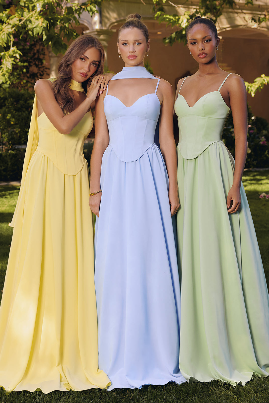 Amoris T711 A-Line Evening Gown with Pointed Sweetheart Neckline