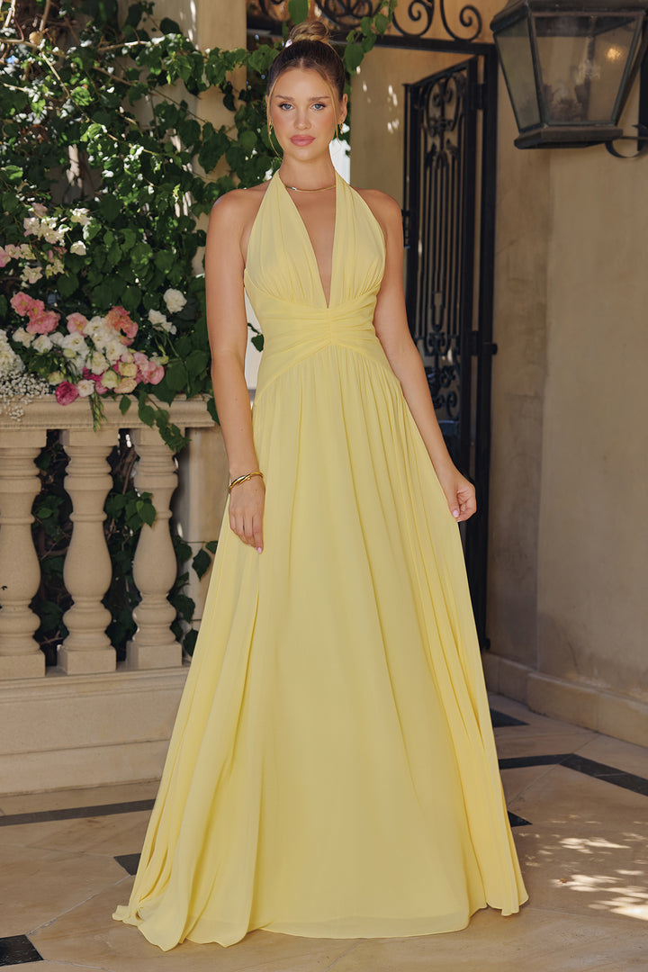Amoris T715 Evening Gown with Flattering Halter Neckline