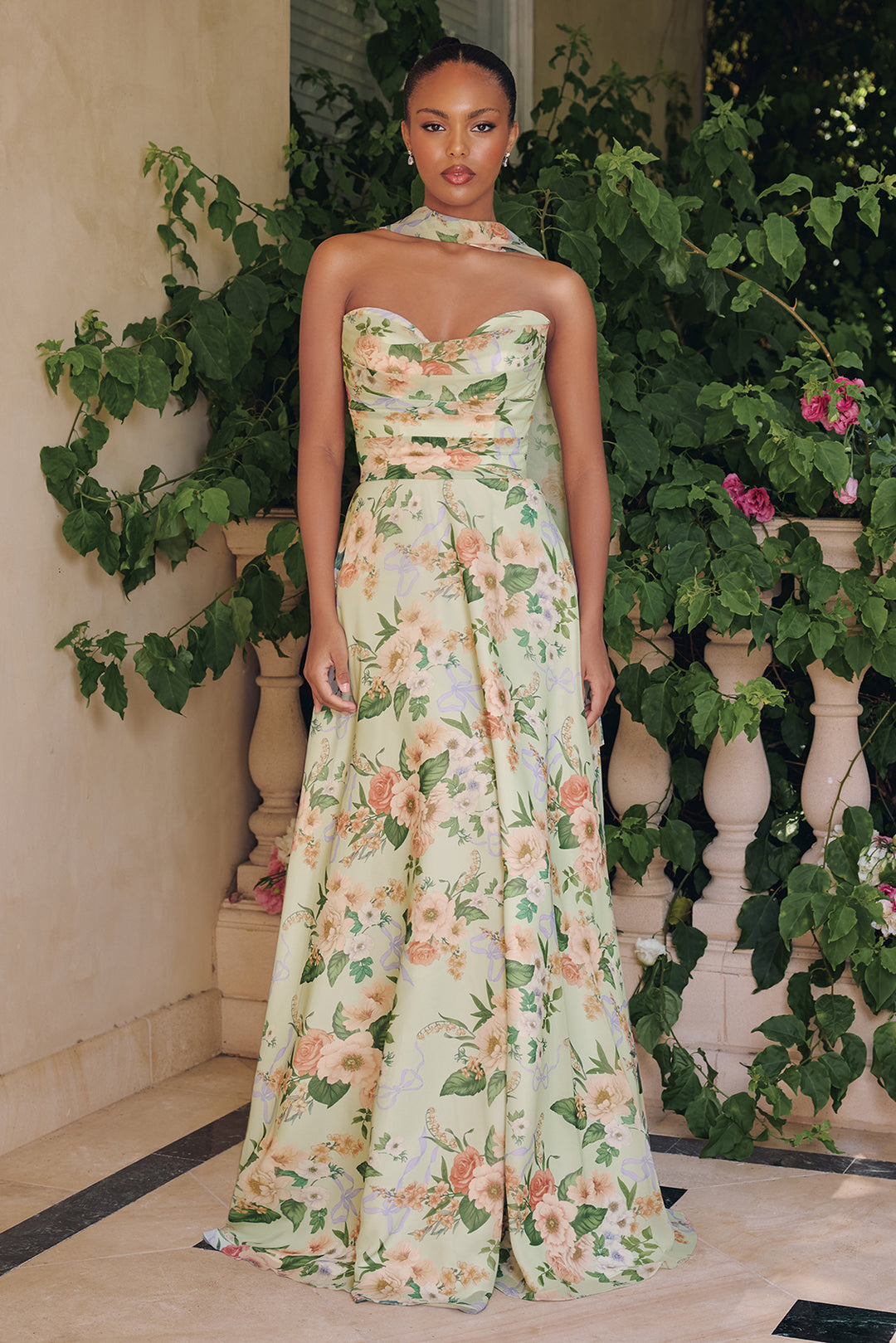 Amoris T717 A-Line Evening Gown with Sweetheart Neckline