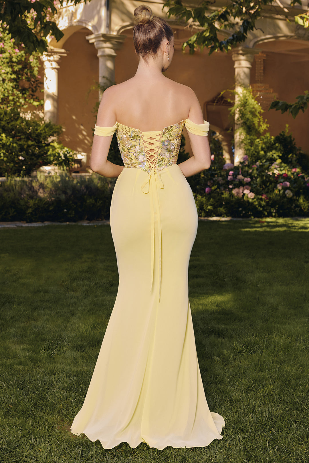 Amoris T721 Off-the-Shoulder Evening Gown in Chiffon