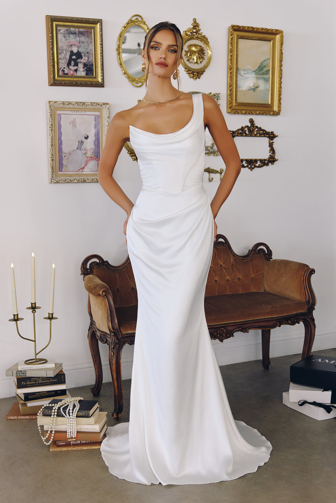 Amoris T727W One-Shoulder Mermaid Wedding Gown