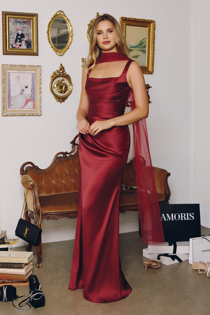 Amoris T729 Evening Gown with Floor-Length Silhouette