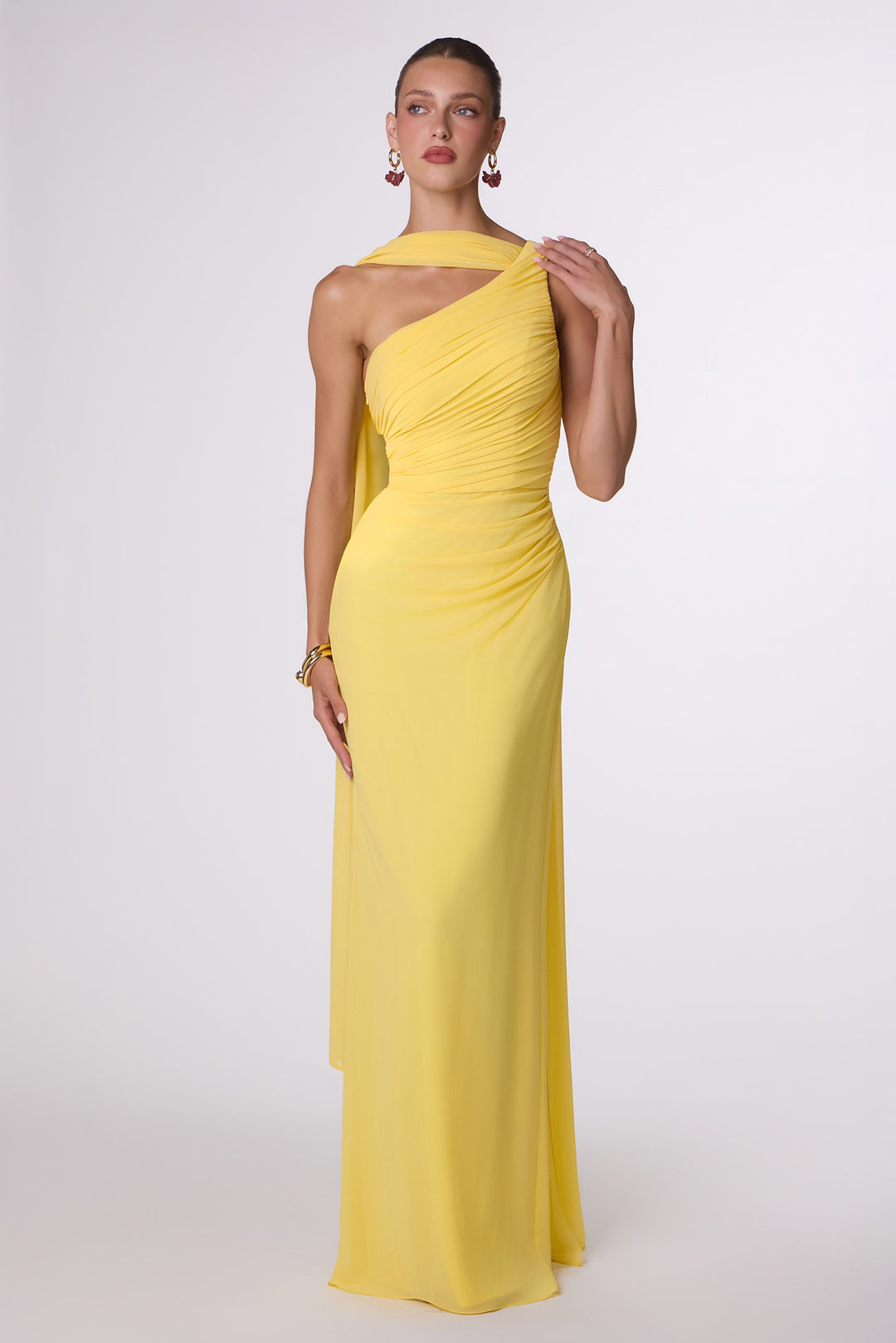 Amoris T730 One-Shoulder Evening Gown in Chiffon