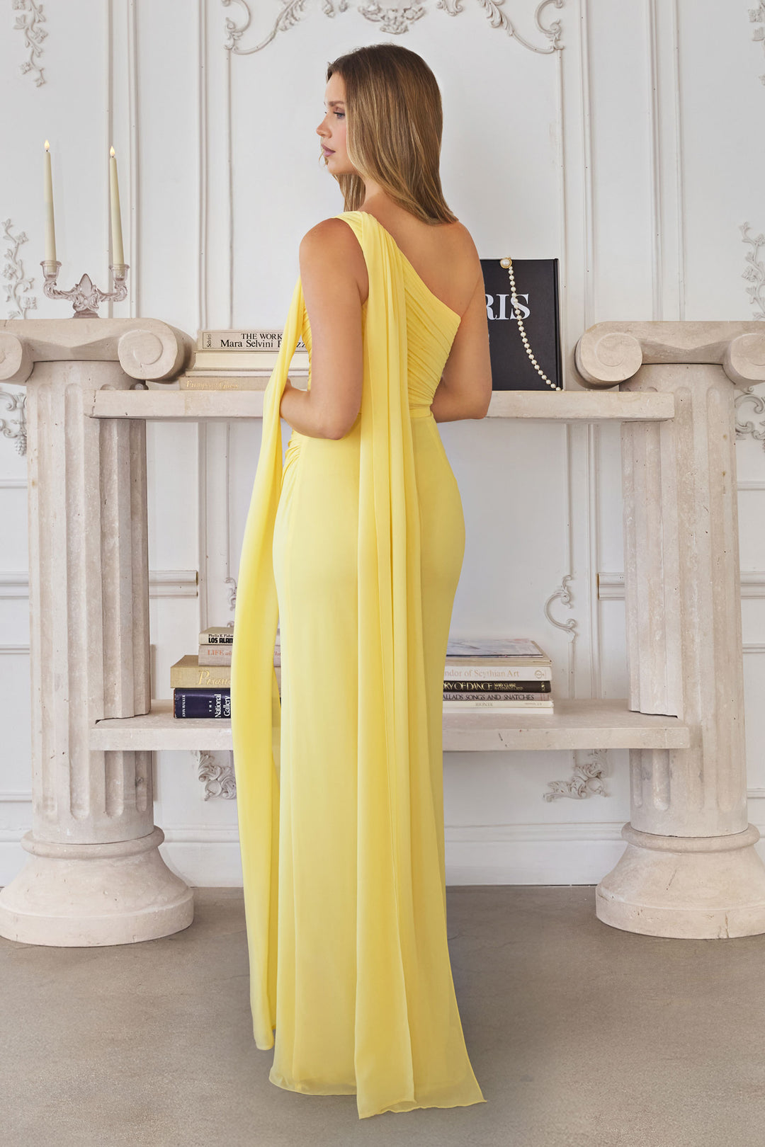 Amoris T730 One-Shoulder Evening Gown in Chiffon