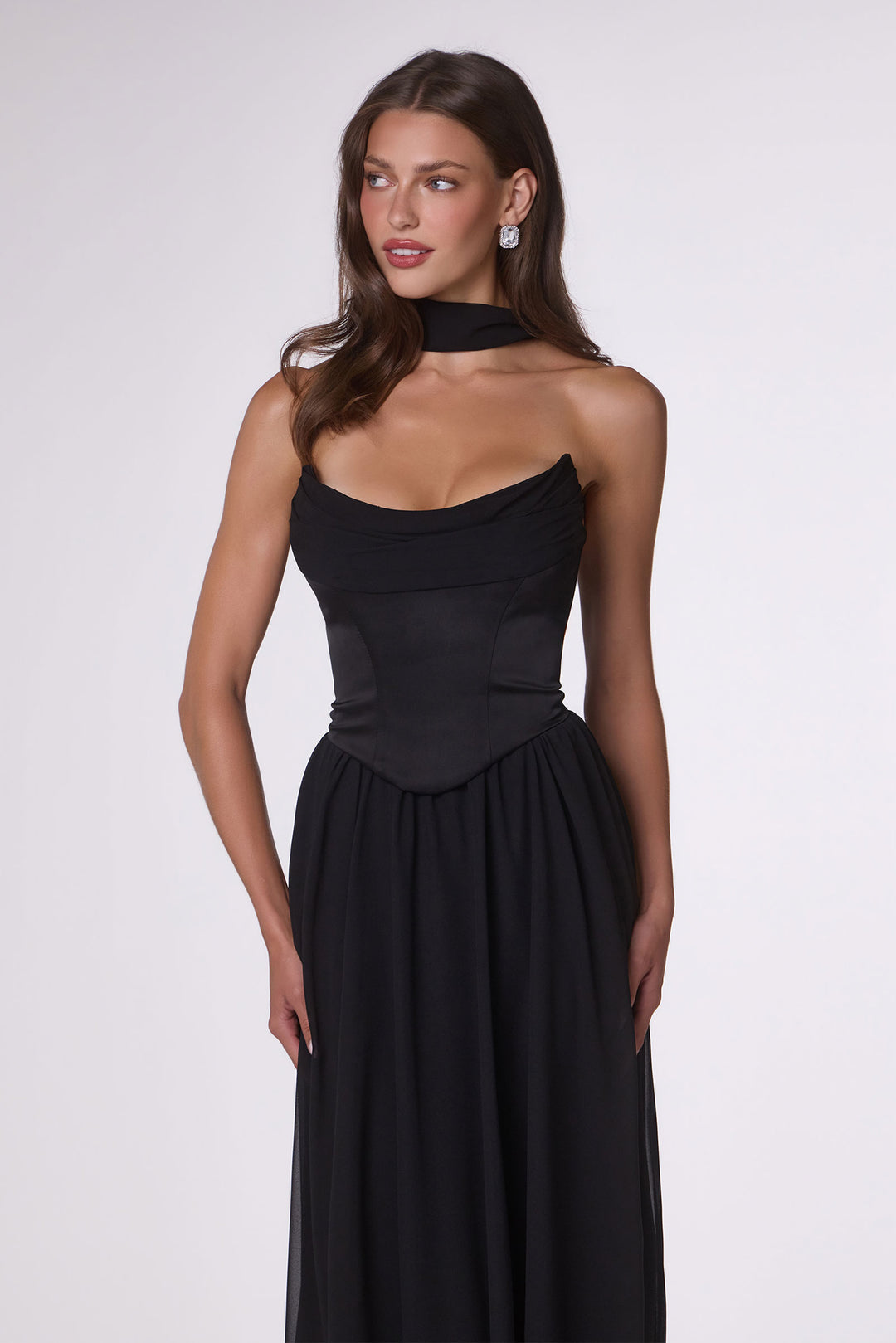 Amoris T741 Evening Gown with Flowing Silhouette