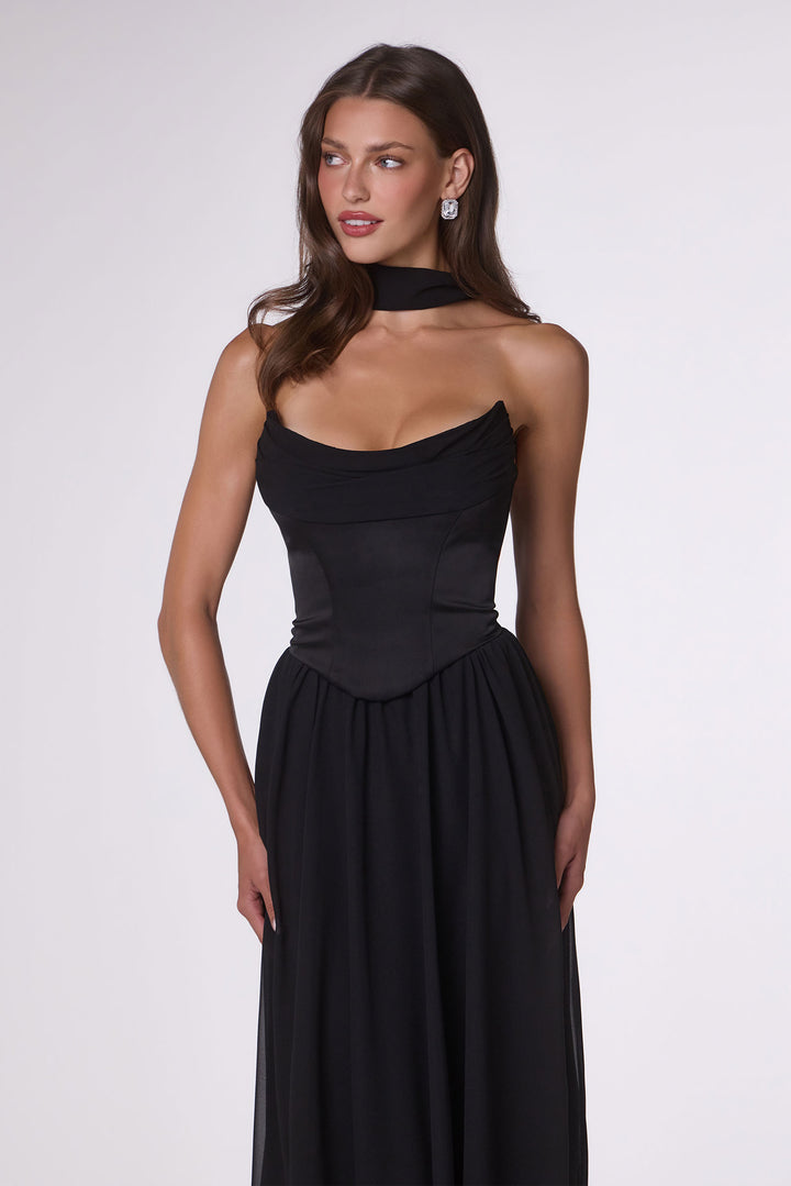 Amoris T741 Evening Gown with Flowing Silhouette