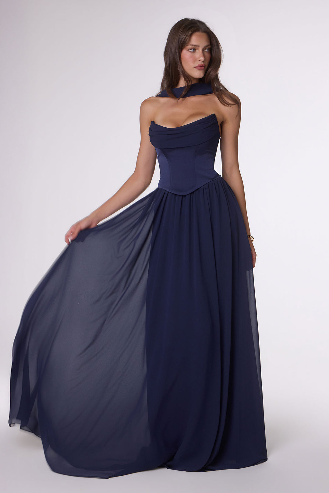Amoris T741 Evening Gown with Flowing Silhouette