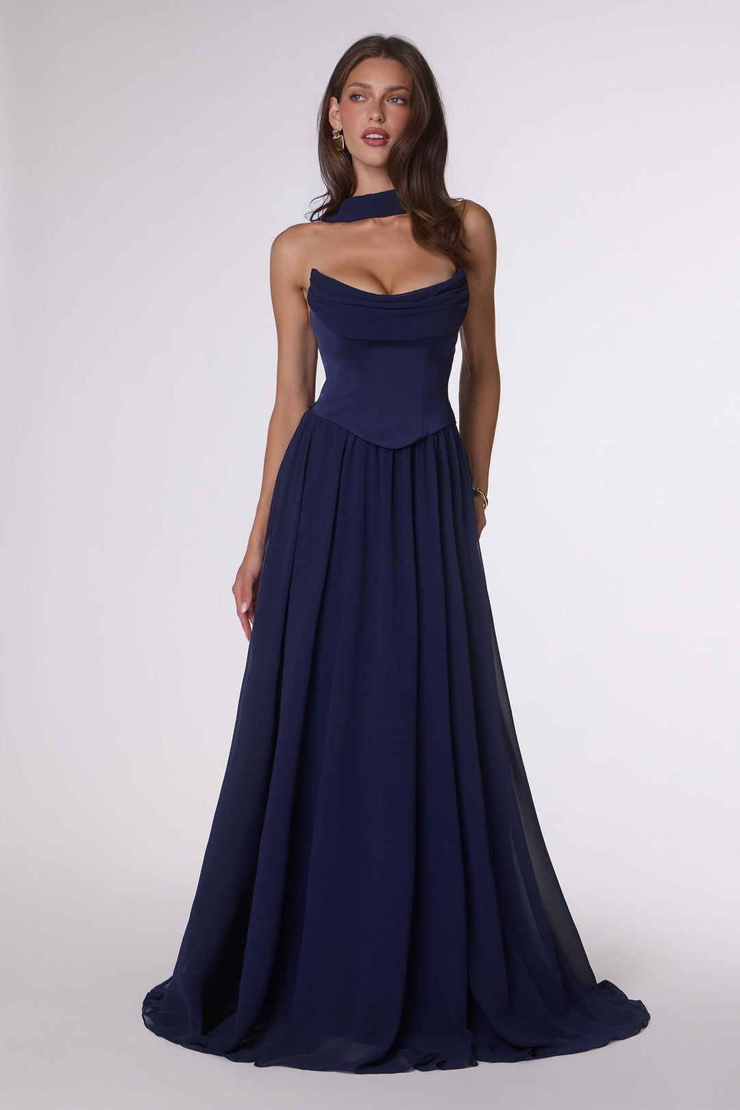 Amoris T741 Evening Gown with Flowing Silhouette