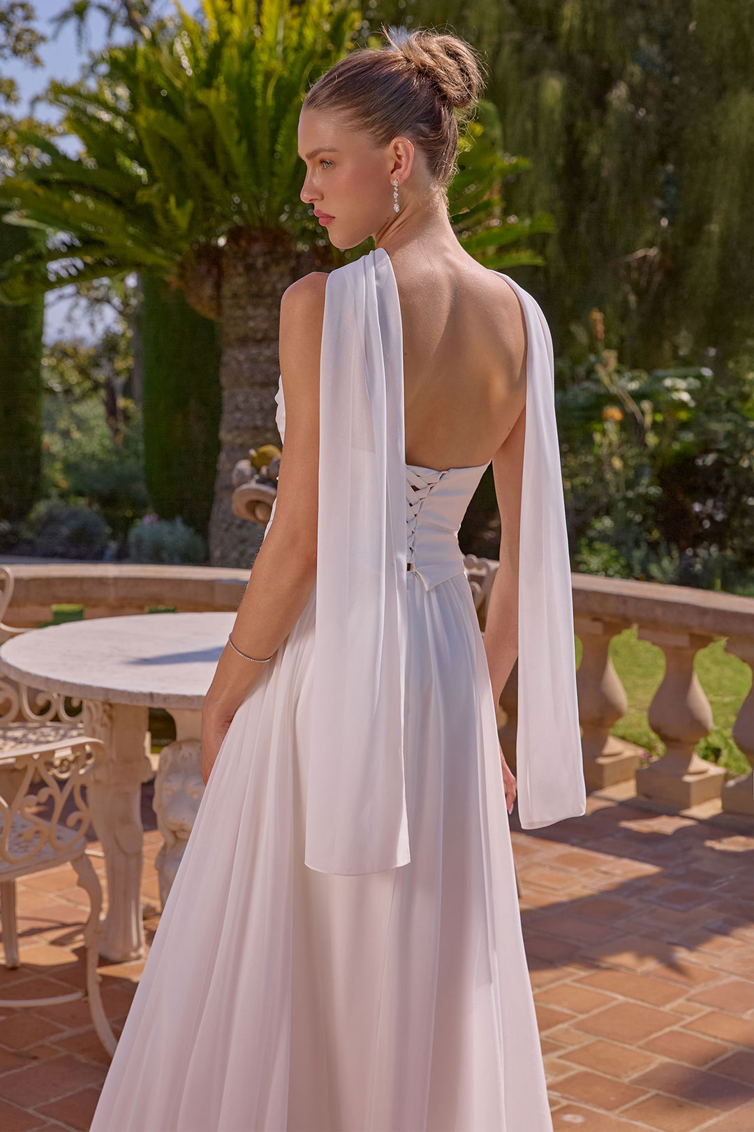 Amoris T741W Structured Satin Bodice Wedding Gown