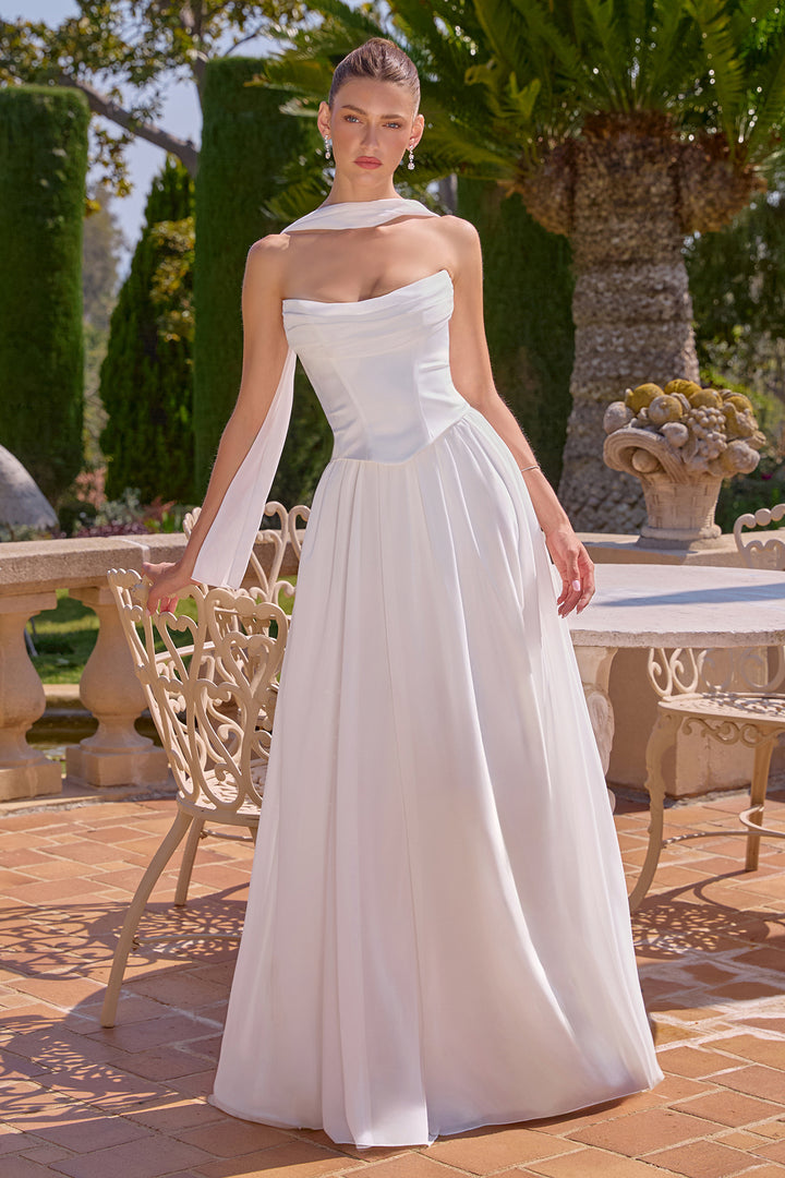 Amoris T741W Structured Satin Bodice Wedding Gown