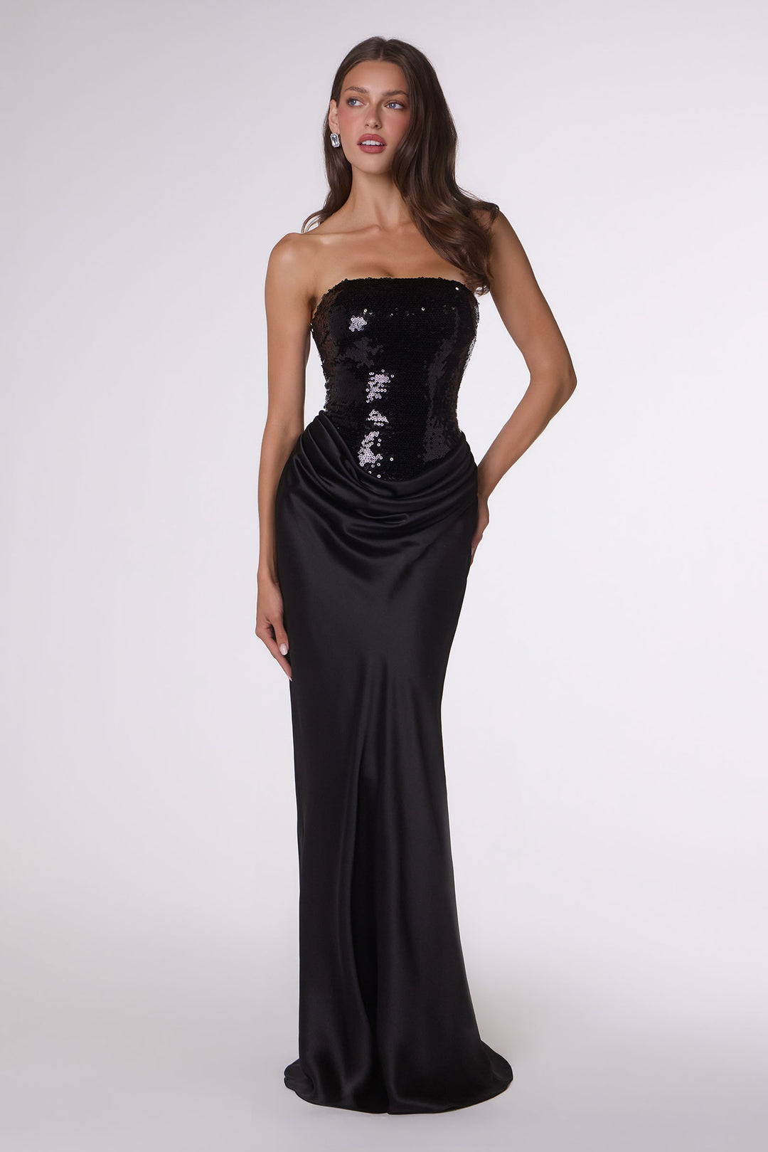 Amoris T744 Evening Gown with Sculpted Silhouette