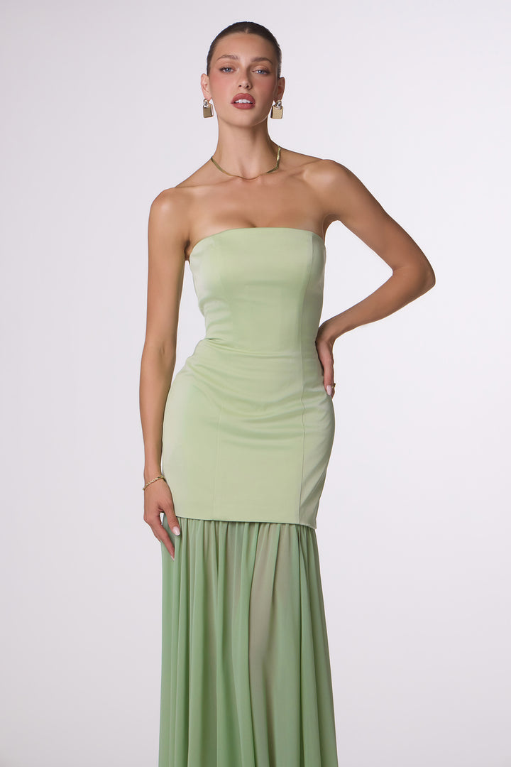 Amoris T825 Evening Gown with Strapless Silhouette