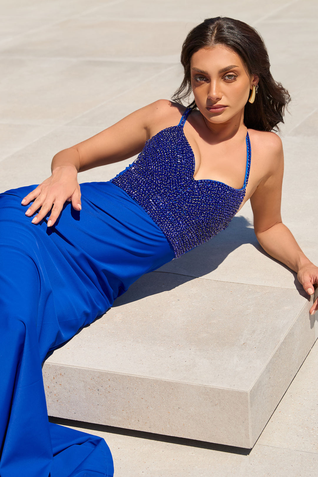 Amoris T9002 Evening Gown with Elegant A-Line Silhouette