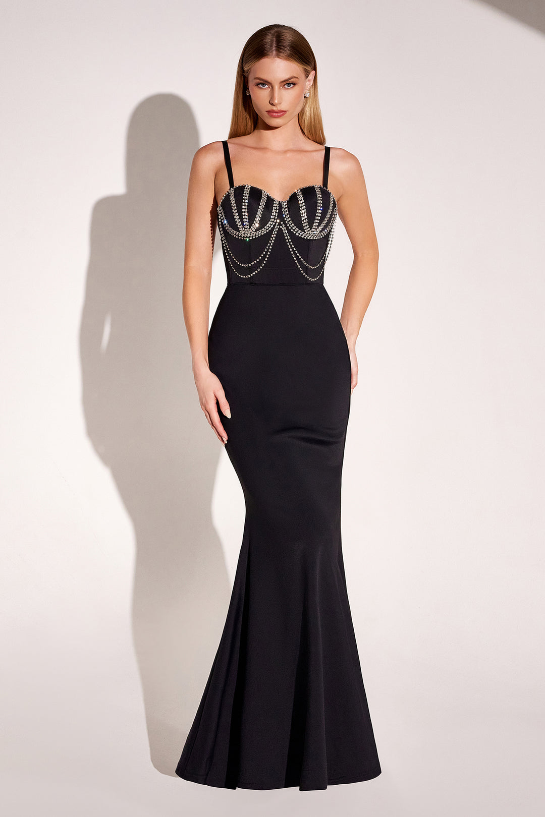 Amoris T9003 Evening Gown with Sculpted Mermaid Silhouette