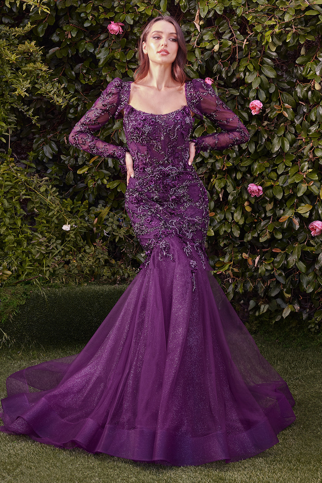 evening dress plus size La Femme Dress 31383 Plus-Size Formal Prom Dress Champagne / 16W main image 1