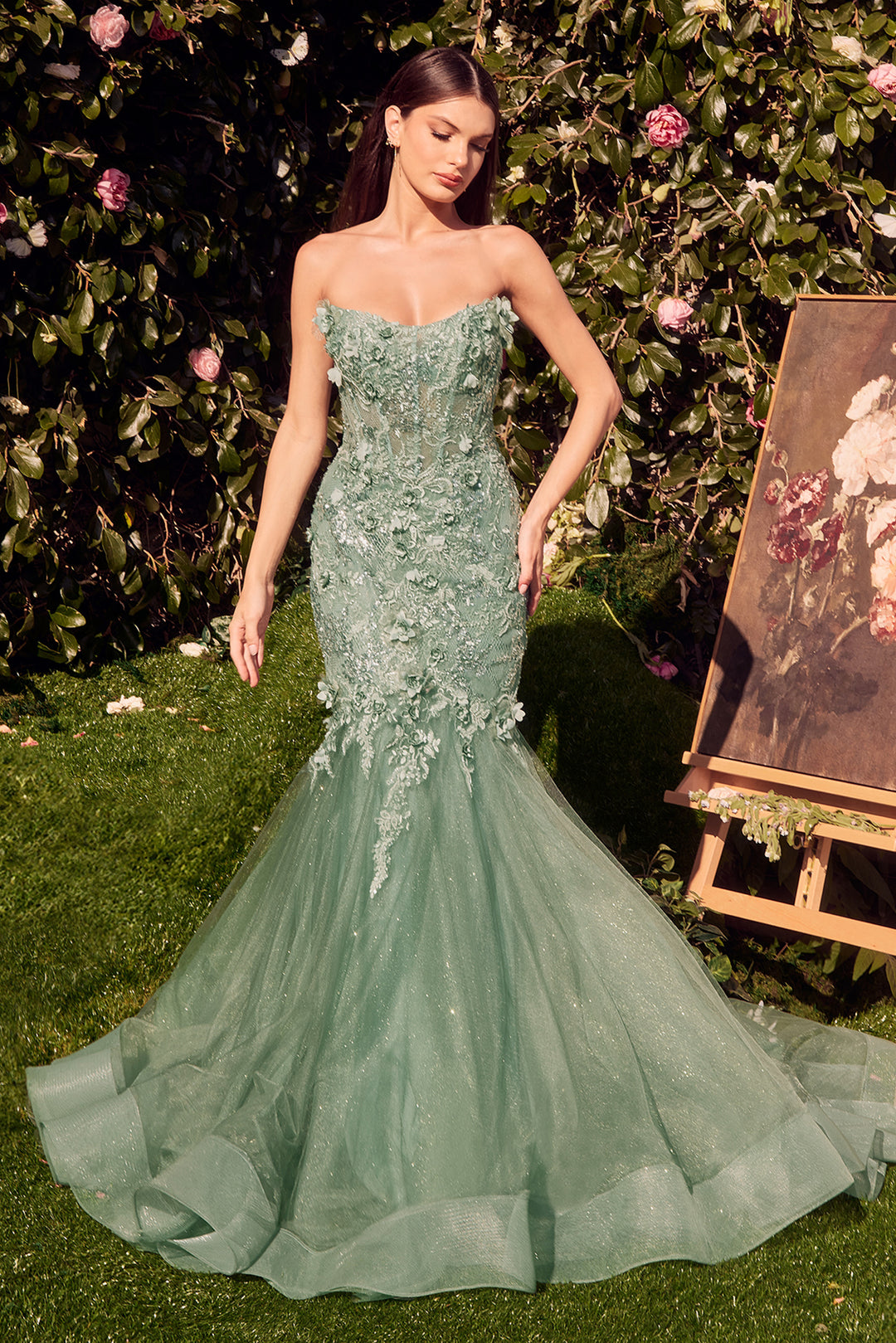 ANDREA & LEO MA101 Dynasty Lace Mermaid Gown
