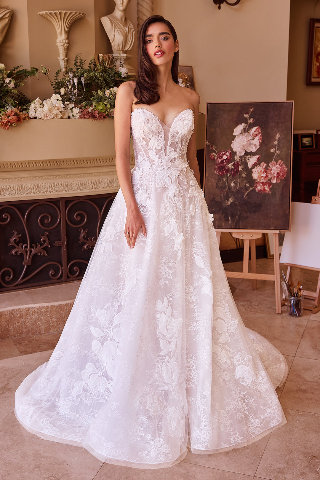 ANDREA & LEO WL034 Lace Wedding Ball Gown The Gown Galleria ANDREA & LEO WL034 Lace Wedding Ball Gown The Gown Galleria