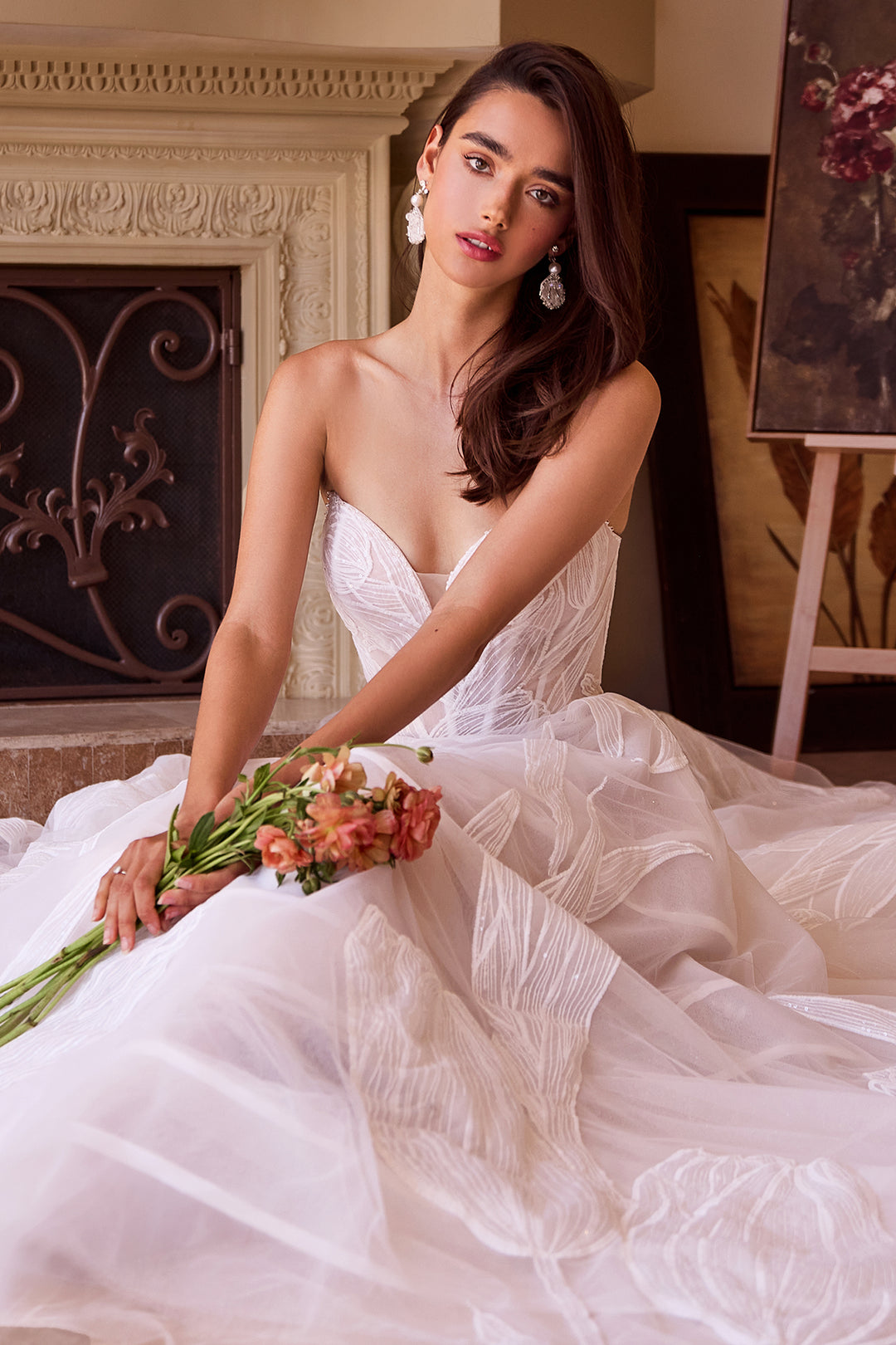 ANDREA & LEO WL043 Tullip Sequin Embroidered Wedding Ball Gown