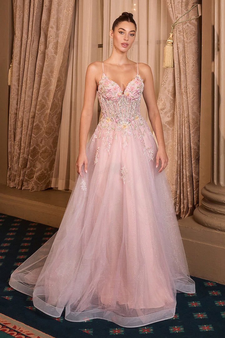 Andrea & Leo A1477 Evening Gown with Deep V-Neckline