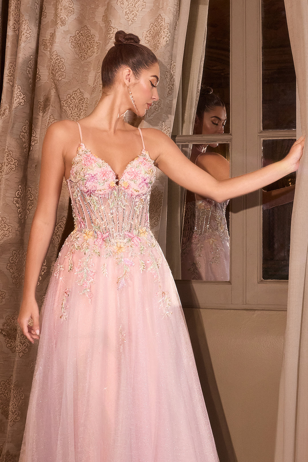 Andrea & Leo A1477 Evening Gown with Deep V-Neckline