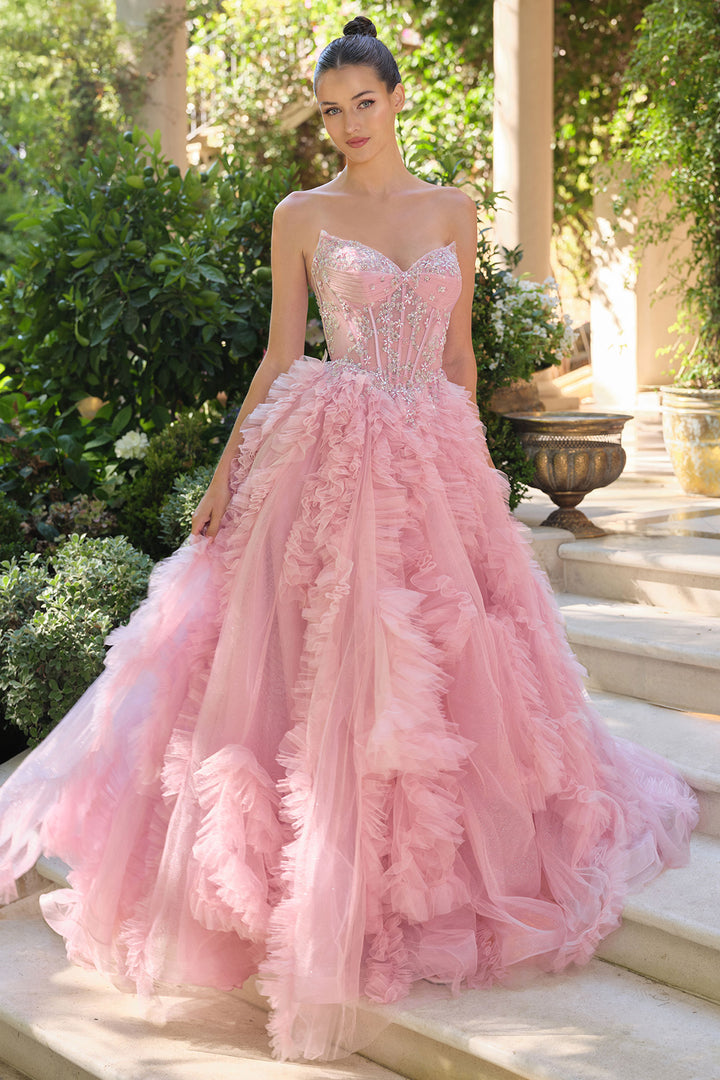 Andrea & Leo A1483 Evening Gown with Sweetheart Neckline