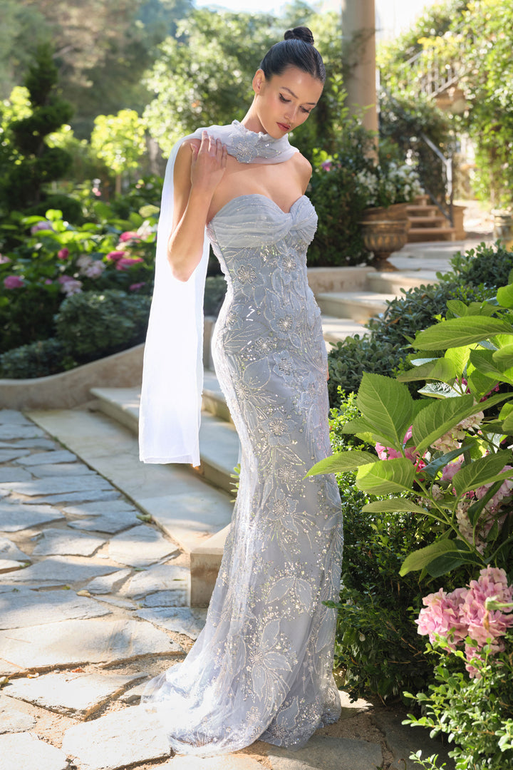 Andrea & Leo A1484 Evening Gown with Strapless Sweetheart Neckline