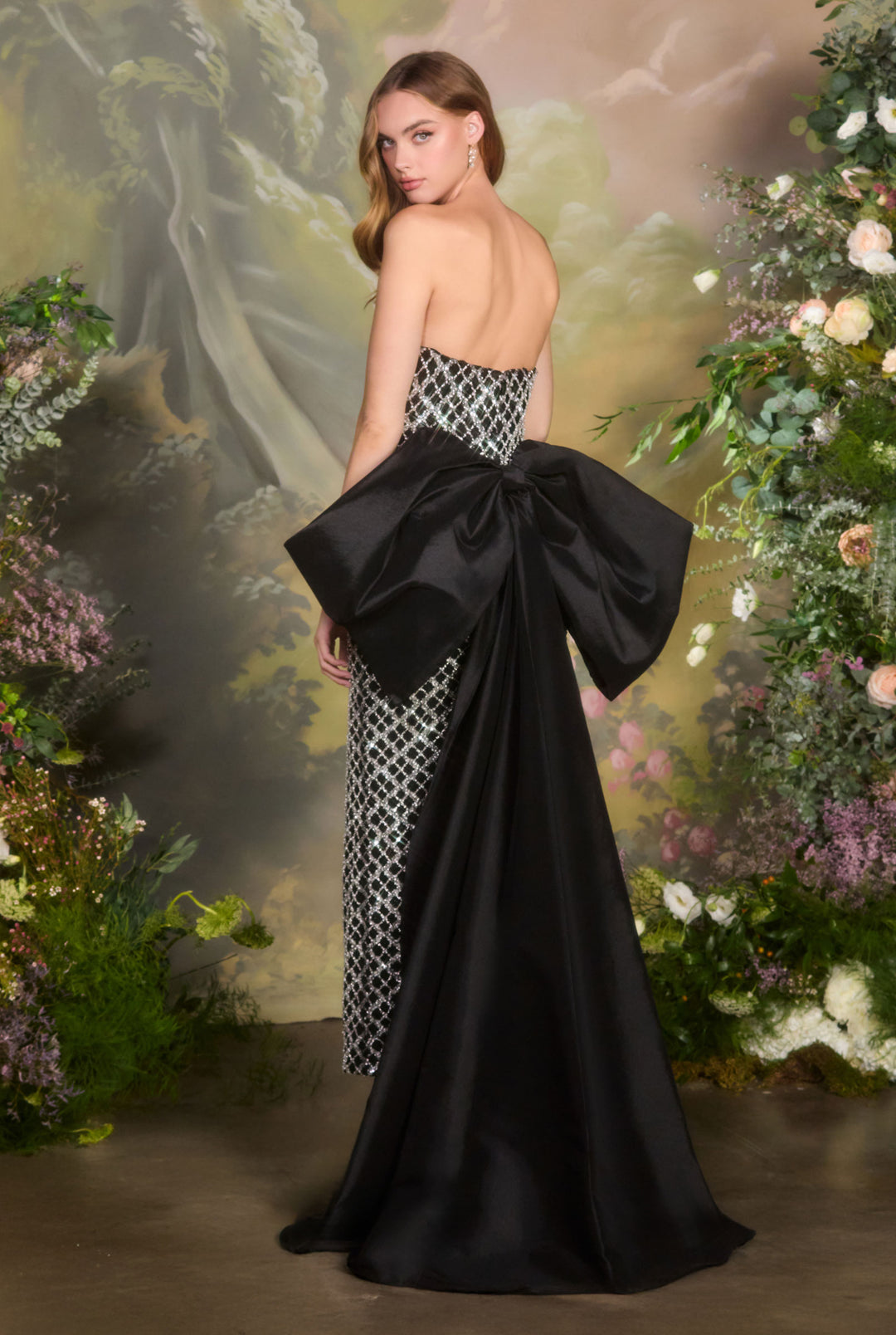 Andrea & Leo A1486 Strapless Evening Gown with Column Silhouette