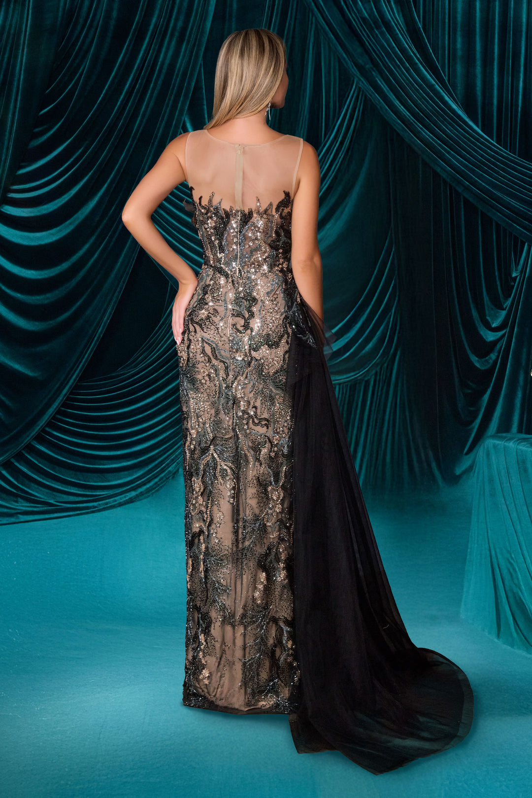 Andrea & Leo A1489 Evening Gown with Illusion Neckline