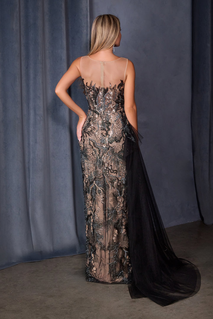 Andrea & Leo A1489 Evening Gown with Illusion Neckline