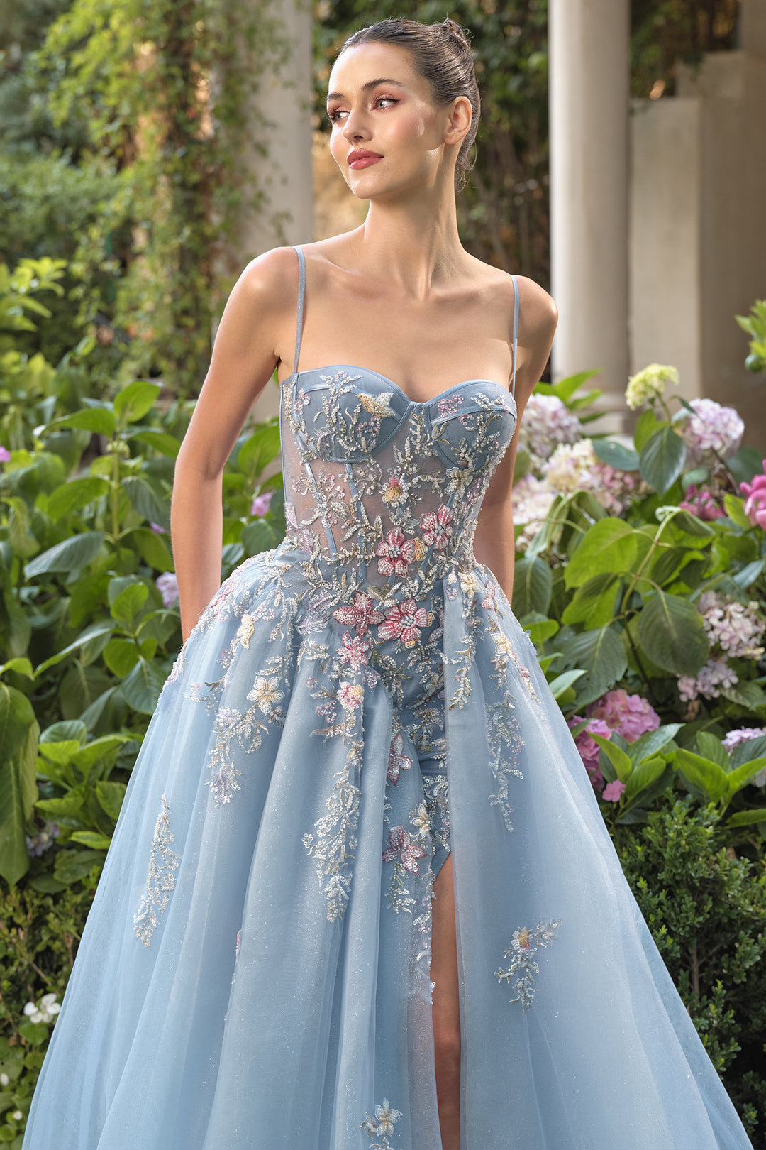 Andrea & Leo A1490 Evening Gown with Illusion Corset Bodice